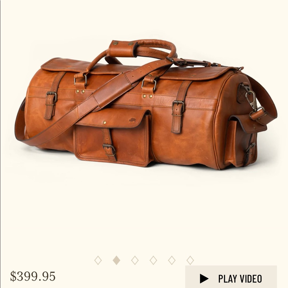 Roosevelt Buffalo Leather Travel Duffel Bag